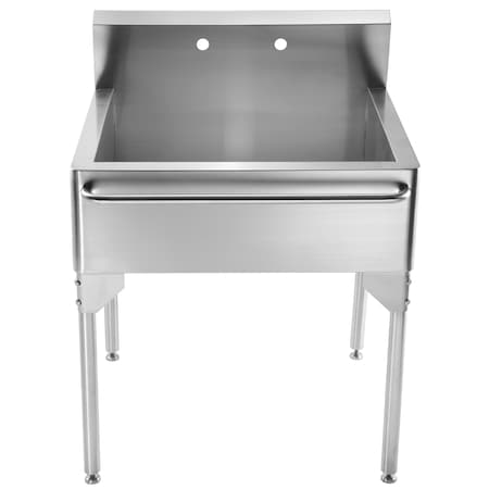 Whitehaus SS Sgl Bowl Commerical Freestanding Utility Sink W/ Towel Bar, SS WH302510-NP